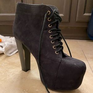 Speed 98 Chunky Lace Up Heels